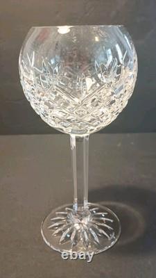Waterford Pallas Crystal Glass PAIR Wine Goblet Cut Glass 7.25