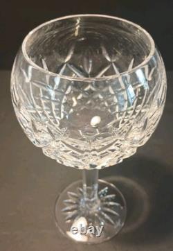Waterford Pallas Crystal Glass PAIR Wine Goblet Cut Glass 7.25