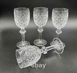 Waterford Powerscourt Claret Stemmed Crystal Wine Glasses Set of Four