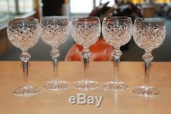 Waterford Powerscourt Crystal Hock Wine Glass Goblets Set of 5
