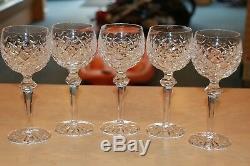 Waterford Powerscourt Crystal Hock Wine Glass Goblets Set of 5