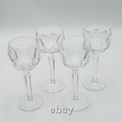 Waterford SHEILA 7 3/8 Crystal Wine Hock Glasses Set Of 4 VINTAGE