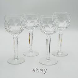 Waterford SHEILA 7 3/8 Crystal Wine Hock Glasses Set Of 4 VINTAGE