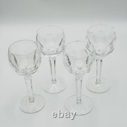 Waterford SHEILA 7 3/8 Crystal Wine Hock Glasses Set Of 4 VINTAGE