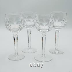 Waterford SHEILA 7 3/8 Crystal Wine Hock Glasses Set Of 4 VINTAGE