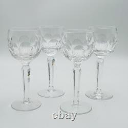 Waterford SHEILA 7 3/8 Crystal Wine Hock Glasses Set Of 4 VINTAGE
