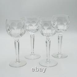 Waterford SHEILA 7 3/8 Crystal Wine Hock Glasses Set Of 4 VINTAGE