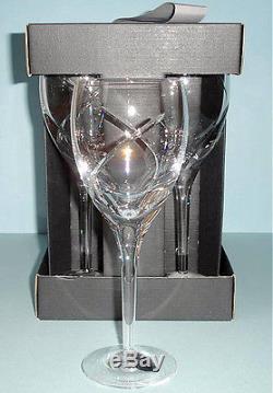 Waterford Siren White Wine SET/4 Crystal Glasses Ireland #135130 New In Box