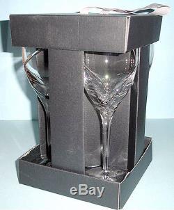 Waterford Siren White Wine SET/4 Crystal Glasses Ireland #135130 New In Box