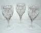 Waterford Stamped Set of 3 Wine Water Goblets Glasses Balloon Lismore