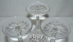 Waterford Stamped Set of 3 Wine Water Goblets Glasses Balloon Lismore