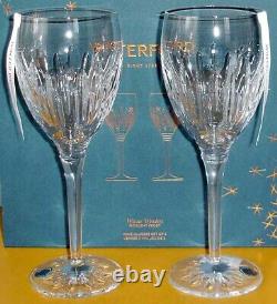 Waterford Winter Wonders Crystal Wine Glasses SET/2 Midnight Frost 1059648 New