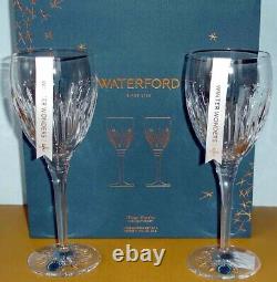 Waterford Winter Wonders Crystal Wine Glasses SET/2 Midnight Frost 1059648 New