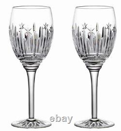 Waterford Winter Wonders Crystal Wine Glasses SET/2 Midnight Frost 1059648 New