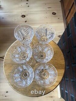 Waterford crystal wine glasses set 6