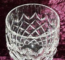 Waterford cut crystal glass vintage Art Deco antique 4 large wine glass goblets