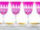 White Wine Glasses Pink Lead Glass 6 Piece Glasses Crystal Polished Wine Glass
