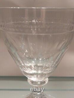 William Yeoward Eleven Crystal Gloria Pattern Wine Glasses Handcut And Handblown