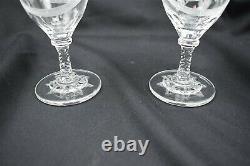 William Yeoward Wine Glasses Bows Swags Star Pattern 6 1/4 Britannia (2)