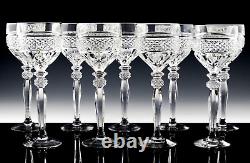 Williamsburg Crystal 7 RIEKES CRISA WINE HOCK GOBLETS GLASSES Set of 9