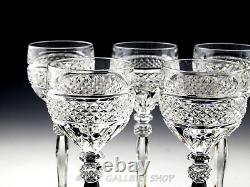 Williamsburg Crystal 7 RIEKES CRISA WINE HOCK GOBLETS GLASSES Set of 9