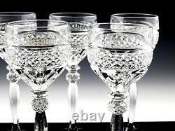 Williamsburg Crystal 7 RIEKES CRISA WINE HOCK GOBLETS GLASSES Set of 9