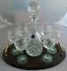 Wine Connoisseur's Vintage Wine Set Of Glasses And Decanter On Tray