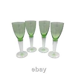 Wine Crystal Glass Lumina by Sasaki Rare Beauties 8in Green/Clear