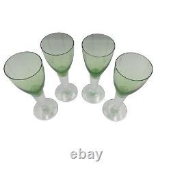 Wine Crystal Glass Lumina by Sasaki Rare Beauties 8in Green/Clear