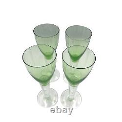 Wine Crystal Glass Lumina by Sasaki Rare Beauties 8in Green/Clear