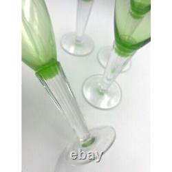 Wine Crystal Glass Lumina by Sasaki Rare Beauties 8in Green/Clear