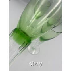 Wine Crystal Glass Lumina by Sasaki Rare Beauties 8in Green/Clear