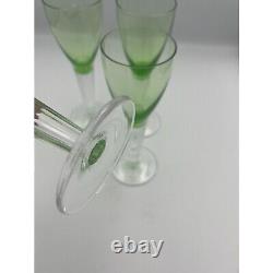 Wine Crystal Glass Lumina by Sasaki Rare Beauties 8in Green/Clear