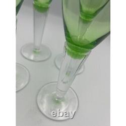 Wine Crystal Glass Lumina by Sasaki Rare Beauties 8in Green/Clear