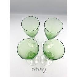 Wine Crystal Glass Lumina by Sasaki Rare Beauties 8in Green/Clear