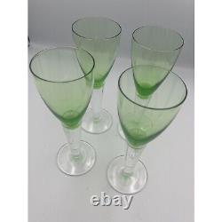 Wine Crystal Glass Lumina by Sasaki Rare Beauties 8in Green/Clear