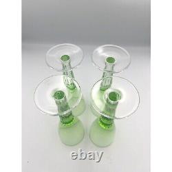 Wine Crystal Glass Lumina by Sasaki Rare Beauties 8in Green/Clear