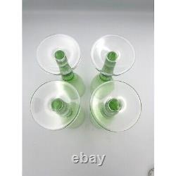 Wine Crystal Glass Lumina by Sasaki Rare Beauties 8in Green/Clear