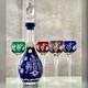 Wine Glasses Colored Bohemian Styled Crystal Clear Industry Hungary +Decanter