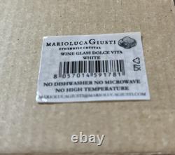 Wine Glasses Mario Luca Giusti Dolce Vita White Synthetic Crystal, Set of 10