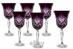 Wine Glasses Roman Lead Glass 6ER (421X KKL) Purple Lens, Roman Glass, Crystal
