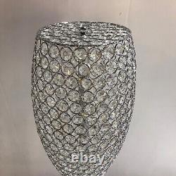 Wine glass shaped faux diamond crystal stainless steel LED lamp 3 modes
