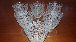 Wonderful French BACCARAT ROHAN CHATEAUBRIAND Crystal 6 CLARET WINE Glasses