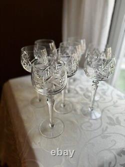 Wow Set Of 8 Ajka Csopak Crystal 7 5/8 Wine Glasses