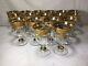 X90 Vintage Wine or Water Glasses Murano Crystal Medici With Gold Rim Set of 17