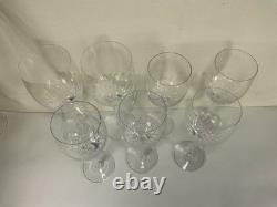 ZZ17 Antique Cut Crystal Claret Crystal Drinkware & Barware Wine Glass Set of 7