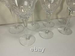 ZZ17 Antique Cut Crystal Claret Crystal Drinkware & Barware Wine Glass Set of 7