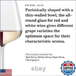 Zwiesel Glas Vervino Allround Glass (Set of 6), Wine Glasses for Red, White a